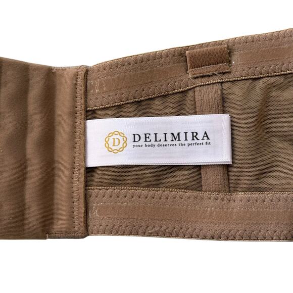 NWT Delimira Tan Strapless Underwire Bra 42DD W593 Convertible Coffee Heather - Picture 7 of 11